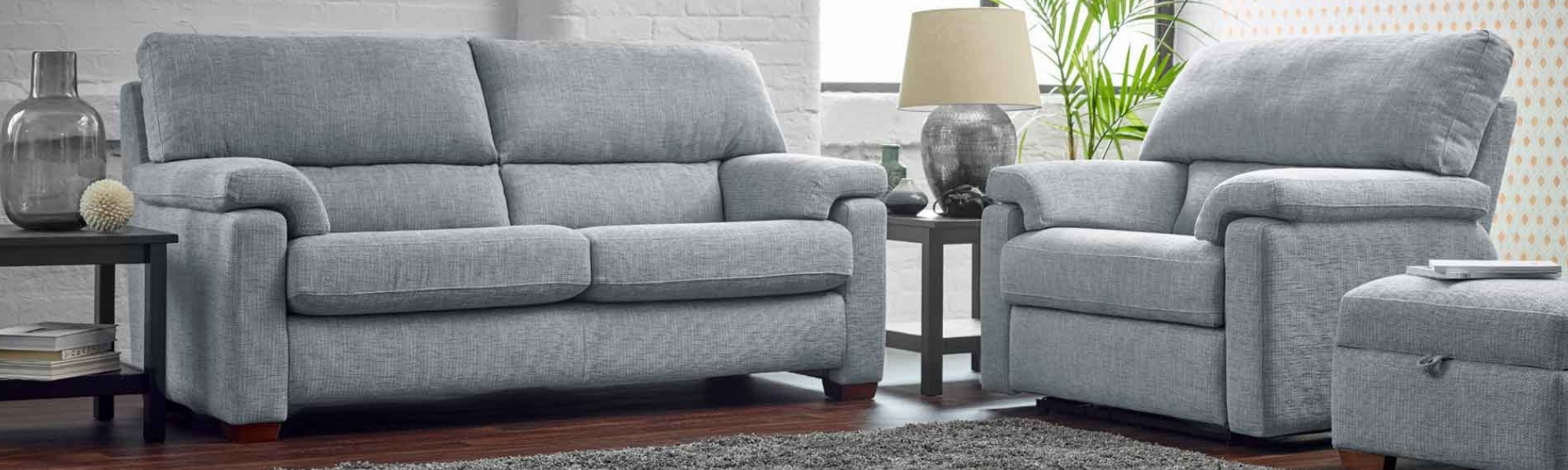 Fabric 2 Seater Power Recliners