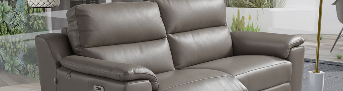 Leather 3 Seater Manual Recliner Sofas