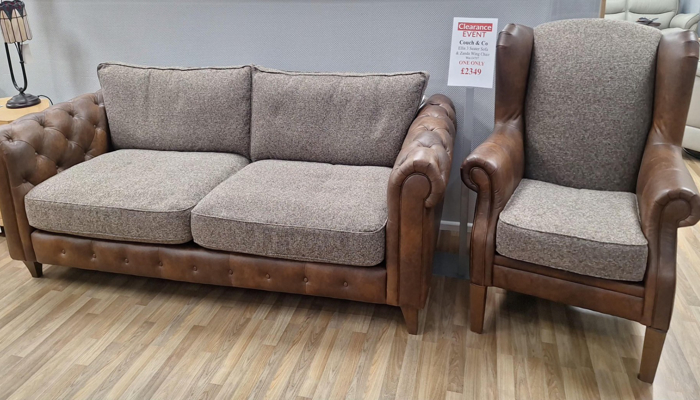 3 Seater Sofa & Zanda Wing Chair