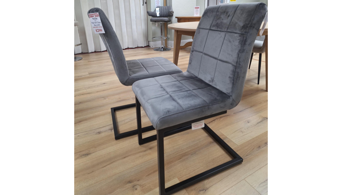 Pair Of Fabric Dining Chairs